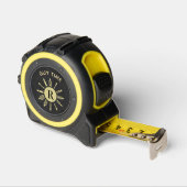 Benutzerdefiniertes Typ Zeituhr Monogramm Schwarze Maßband (Winkel)