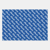 Benutzerdefiniertes typografisches farbiges Namens Geschenkpapier Set (Vorderseite 3)