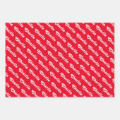 Benutzerdefiniertes typografisches farbiges Namens Geschenkpapier Set (Vorderseite)