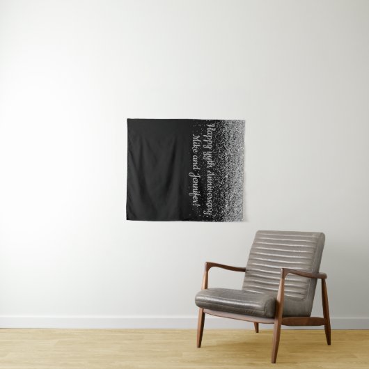 Benutzerdefiniertes Überraschungsjubiläum Party Sc Wandteppich (Beispiel (Horizontal))