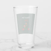 Benutzerdefiniertes und personalisiertes Blumenges Glas (Rückseite)