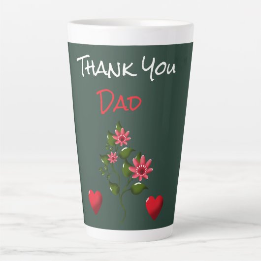 Benutzerdefiniertes und personalisiertes Blumenges Milchtasse (Vorderseite)