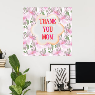 Benutzerdefiniertes und personalisiertes Danke Mam Poster