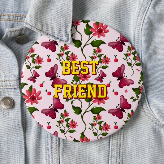 Benutzerdefiniertes und personalisiertes florales  button (Beispiel)