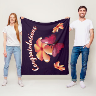 Benutzerdefiniertes und personalisiertes florales  fleecedecke