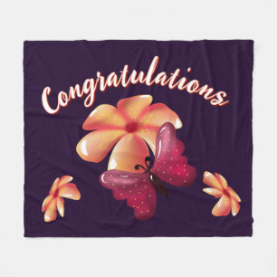 Benutzerdefiniertes und personalisiertes florales fleecedecke