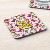 Benutzerdefiniertes und personalisiertes florales  getränkeuntersetzer (Linke Seite)