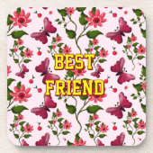 Benutzerdefiniertes und personalisiertes florales  getränkeuntersetzer (Vorderseite)