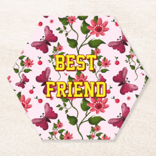 Benutzerdefiniertes und personalisiertes florales untersetzer