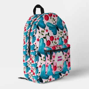 Benutzerdefiniertes und personalisiertes Kirsch-Sc Bedruckter Rucksack