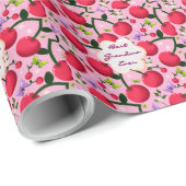 Benutzerdefiniertes und personalisiertes Kirsch-Sc Geschenkpapier (Rolleneckpunkt)