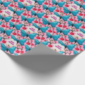 Benutzerdefiniertes und personalisiertes Kirsch-Sc Geschenkpapier (Ecke)