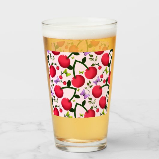 Benutzerdefiniertes und personalisiertes Kirsch-Sc Glas (Rückseite (gefüllt))