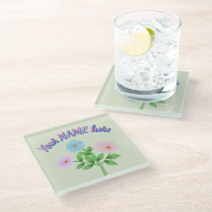 Benutzerdefiniertes und personalisiertes Wasserfar Glasuntersetzer