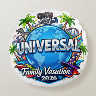 Benutzerdefiniertes Universal Florida Familienurla Rundes Kissen