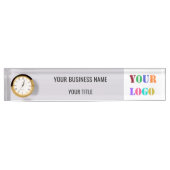 Benutzerdefiniertes Unternehmen Ihr Logo Text Name Namensplakette (Vorderseite)