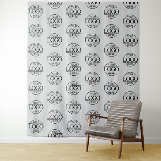 Benutzerdefiniertes Unternehmens-Logo-Muster als H Wandteppich (Beispiel)