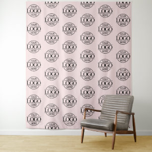 Benutzerdefiniertes Unternehmens-Logo-Muster als H Wandteppich