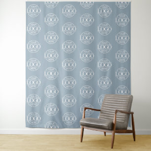 Benutzerdefiniertes Unternehmens-Logo-Muster als H Wandteppich