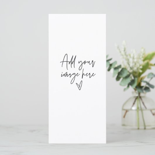 Benutzerdefiniertes Unterschreiben Hochzeitkarte A Menükarte (Stehend Vorderseite)