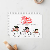 Benutzerdefiniertes Upload Family Foto gegenüber W Mitteilungskarte (Vorderseite/Rückseite Beispiel)