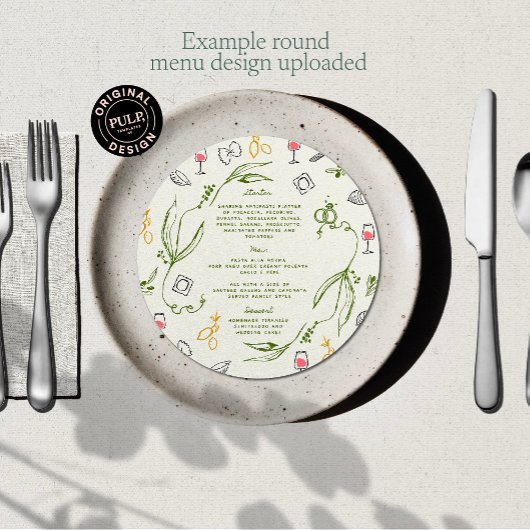 Benutzerdefiniertes Upload Ihres eigenen Round-Men Einladung