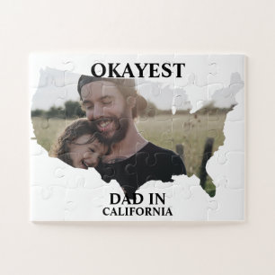 Benutzerdefiniertes USA-Foto Okayester Vater Vater Puzzle