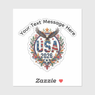 Benutzerdefiniertes USA National Soccer Bald Eagle Aufkleber