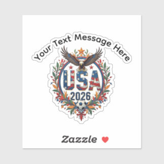 Benutzerdefiniertes USA National Soccer Bald Eagle Aufkleber