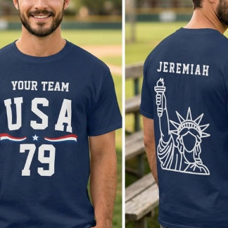 Benutzerdefiniertes USA-Team - Personalisierter Na T-Shirt