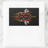 Benutzerdefiniertes V8 Pinstripe-Design gestört Rechteckiger Aufkleber (Tasche)