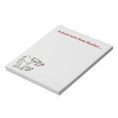 Benutzerdefiniertes Valentinhorn-Notepad Notizblock (Rotiert)
