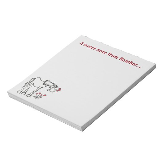 Benutzerdefiniertes Valentinhorn-Notepad Notizblock (Rotiert)