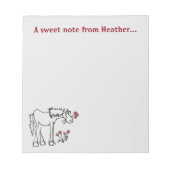 Benutzerdefiniertes Valentinhorn-Notepad Notizblock (Vorderseite)