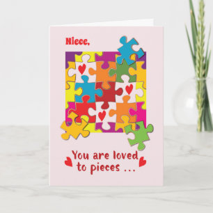 Benutzerdefiniertes Valentins-Puzzle Liebe in Stüc Karte
