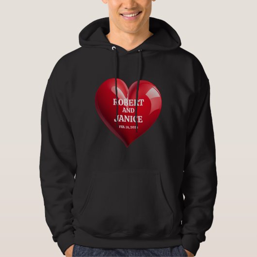 Benutzerdefiniertes Valentinstag-Geschenk mit pers Hoodie (Vorderseite)
