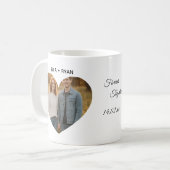 Benutzerdefiniertes Valentinstag-Herz- und Blumenf Kaffeetasse (Vorderseite Links)
