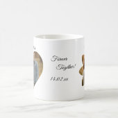 Benutzerdefiniertes Valentinstag-Herz- und Blumenf Kaffeetasse (Mittel)