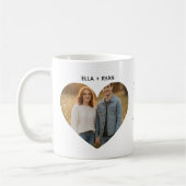 Benutzerdefiniertes Valentinstag-Herz- und Blumenf Kaffeetasse (Links)