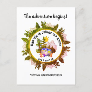 Benutzerdefiniertes VAN-LEBEN, das MEINEN NAMEN "V Ankündigungspostkarte