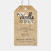 Benutzerdefiniertes Vanilla Extrahieren Geschenkanhänger (Rückseite)