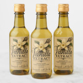 Benutzerdefiniertes Vanille-Extrakt-Label Weinetikett (Flaschen)