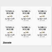Benutzerdefiniertes Vanille-Zucker-Label Runder Aufkleber (Blatt)