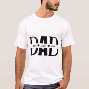 Benutzerdefiniertes Vatert-Shirt mit Kindernamen, T-Shirt