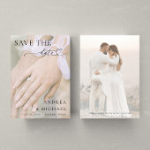 Benutzerdefiniertes Verlobung Ring Foto verblasst Save The Date