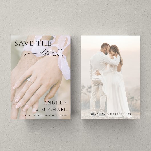 Benutzerdefiniertes Verlobung Ring Foto verblasst Save The Date