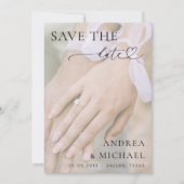 Benutzerdefiniertes Verlobung Ring Foto verblasst Save The Date (Vorderseite)