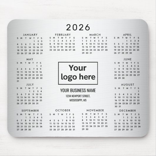 Benutzerdefiniertes verschwommenes graues Logo für Mousepad (Vorne)