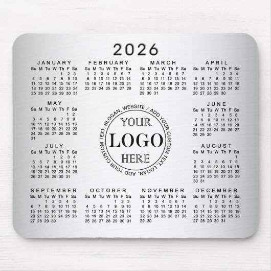 Benutzerdefiniertes verschwommenes graues Logo für Mousepad (Vorne)