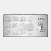 Benutzerdefiniertes verschwommenes graues Logo für Schreibtischunterlage (Tastatur & Maus)